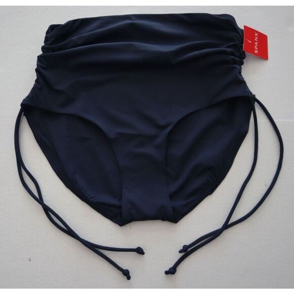 Spanx 50126R Womens Sz XL Sunkissed Navy Adjustable High-Rise Swim Brief Bottoms - Picture 4 of 6